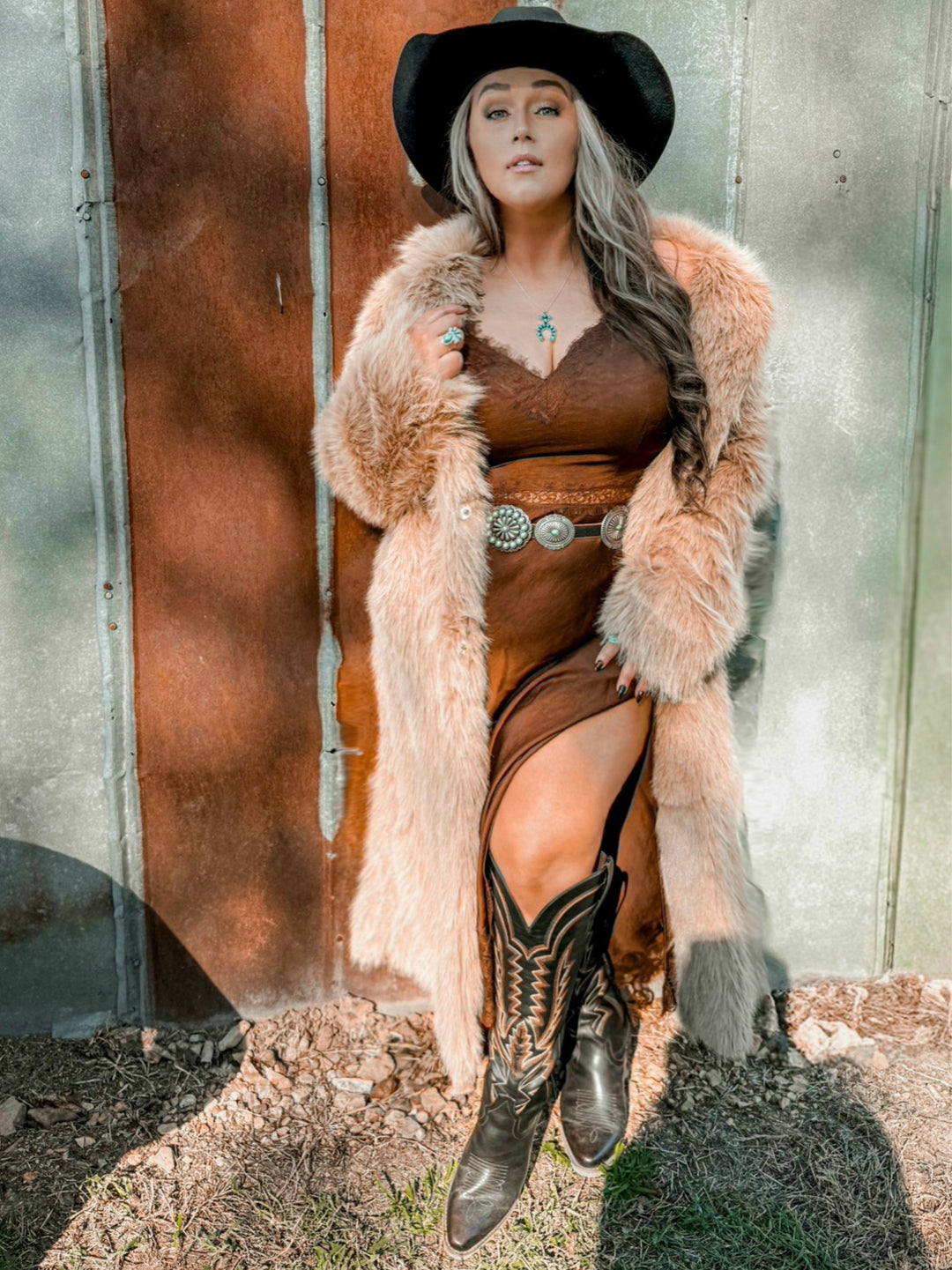 Dakota Faux Fur Coat with Horse Lining