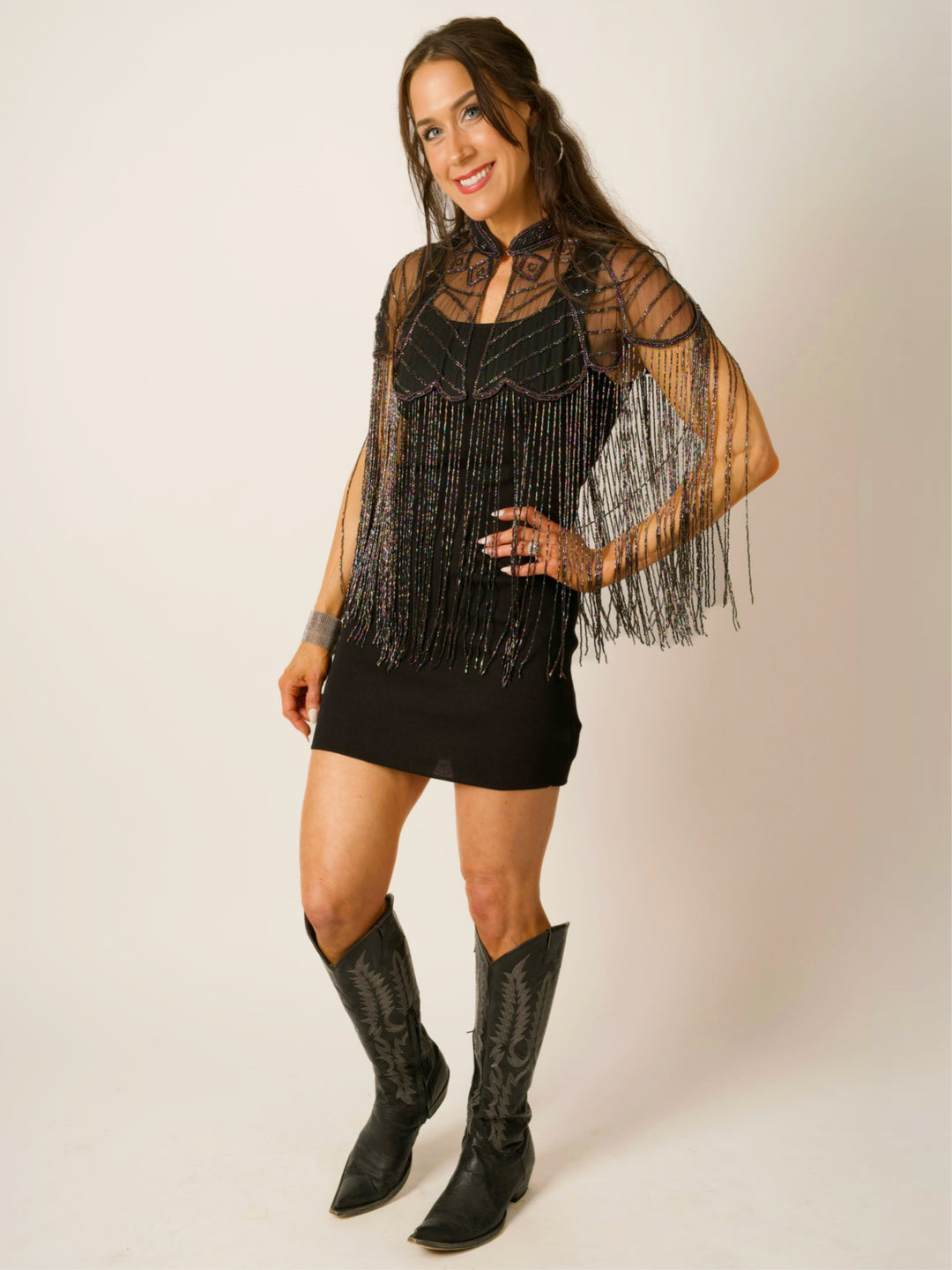 Peacock Beaded Cape