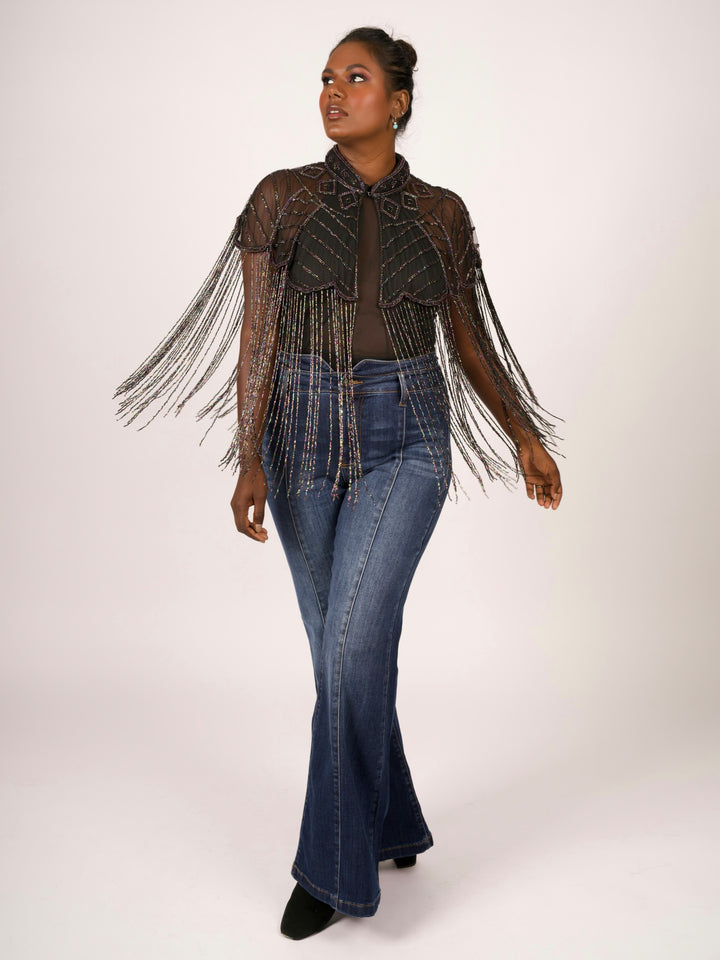 Peacock Beaded Cape
