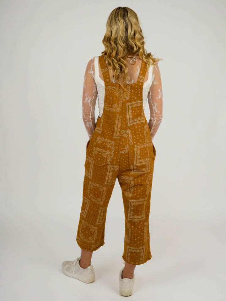 Bandana Print Overalls