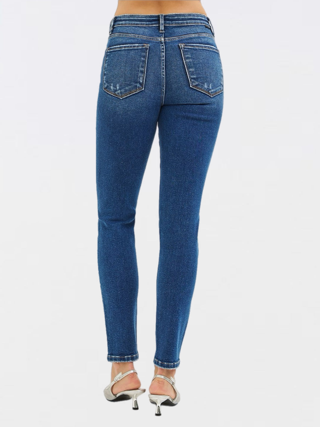 Risen Tummy Control Ankle Skinny Jeans