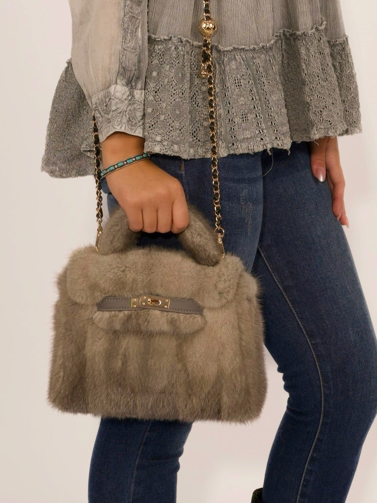 Mink Fur Handbag