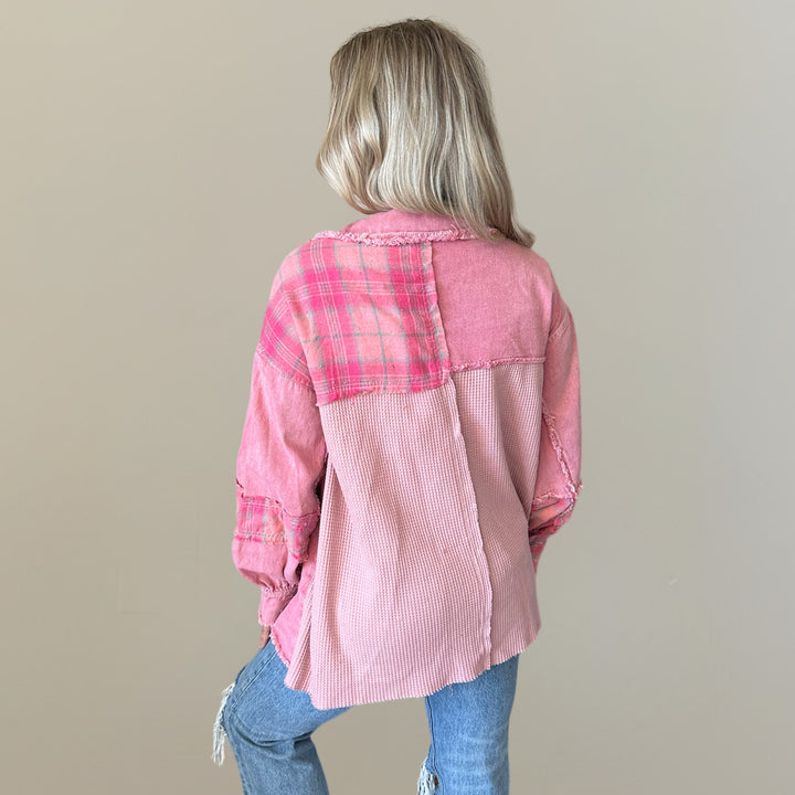 Blush Breeze Shacket - Salt and Grace Boutique