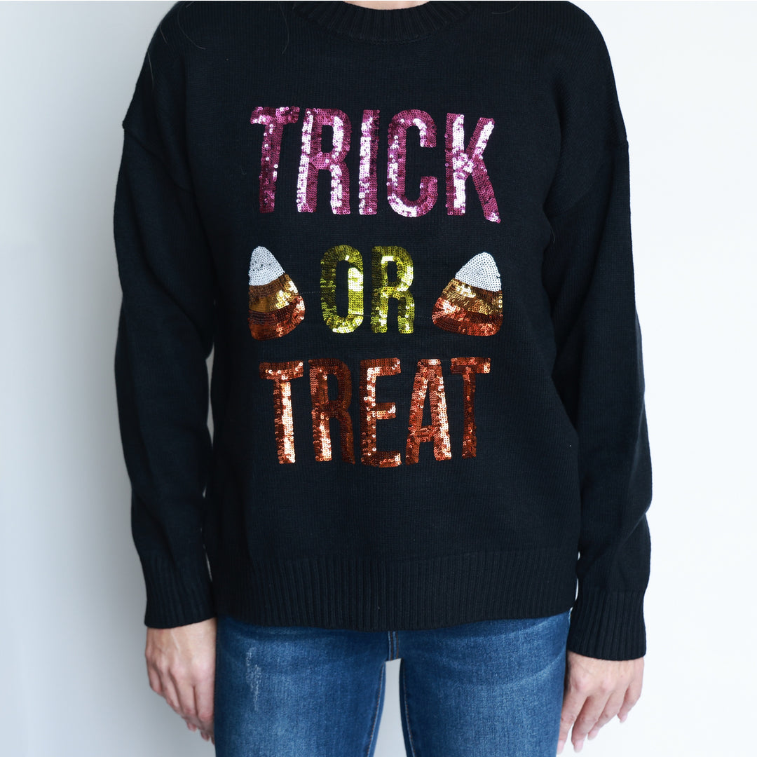 Trick or Treat Sequin Sweater