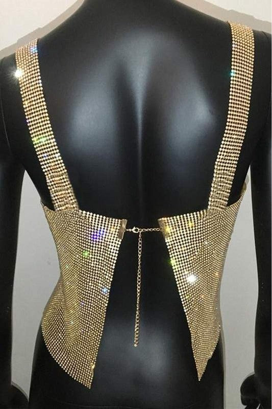 Rhinestone Chain Tank