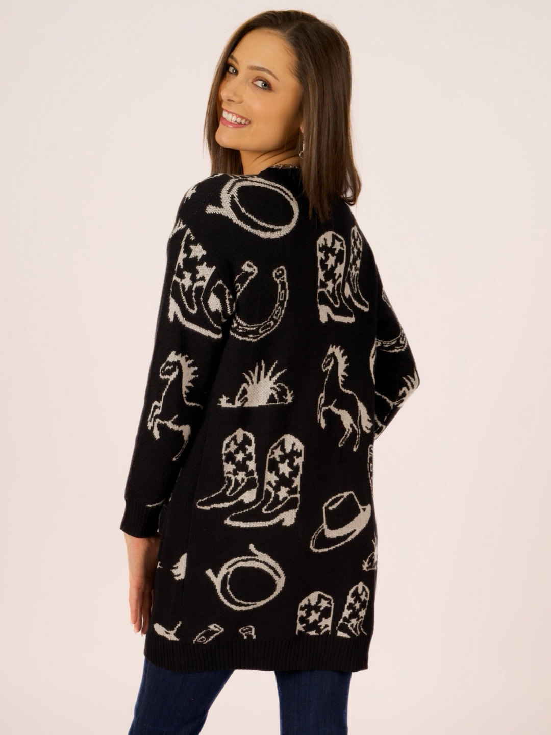 Butter Soft Western Graphic Cardigan Sweater