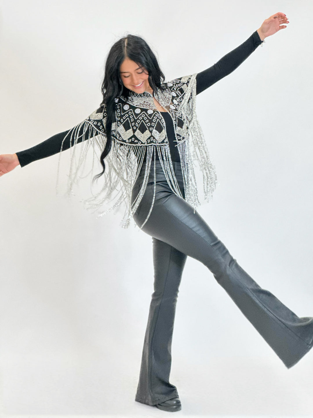 Silver Beaded Cape