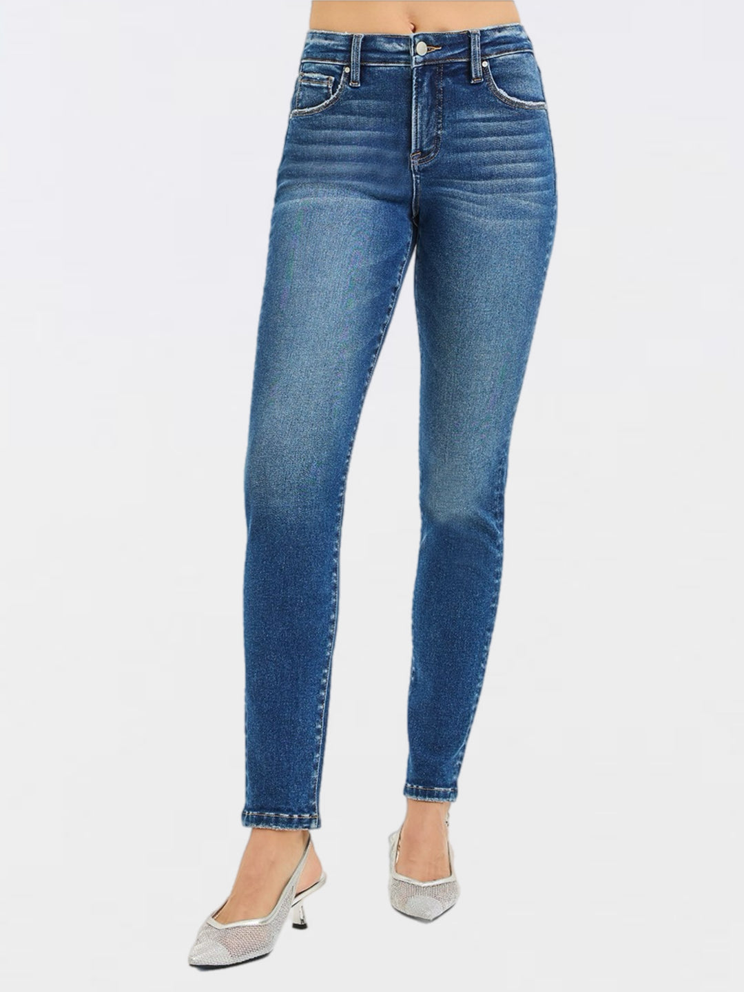 Risen Tummy Control Ankle Skinny Jeans