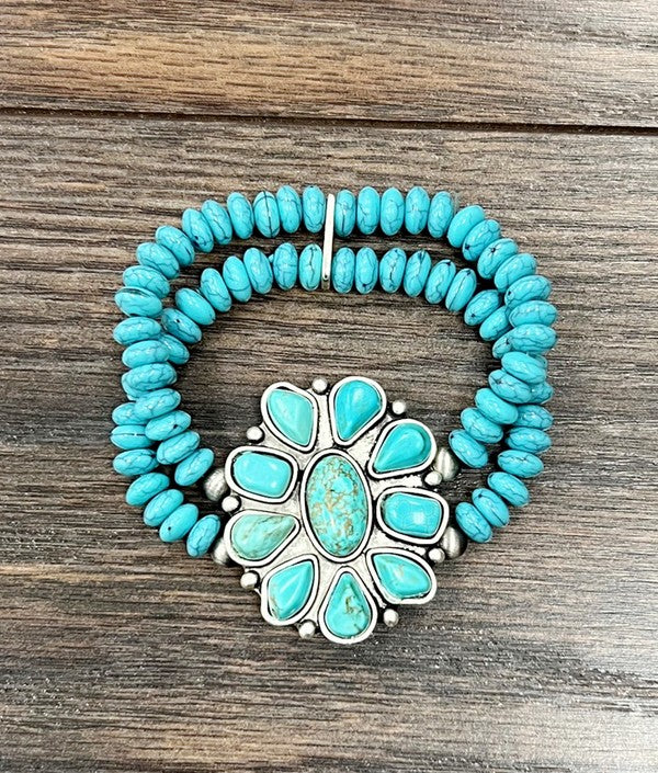 Navajo Turquoise Stretch Bracelet