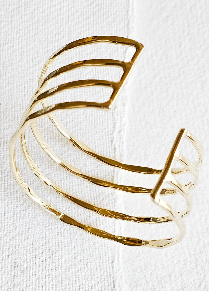 Bohemian Brass multi layered wire cuff bracelet