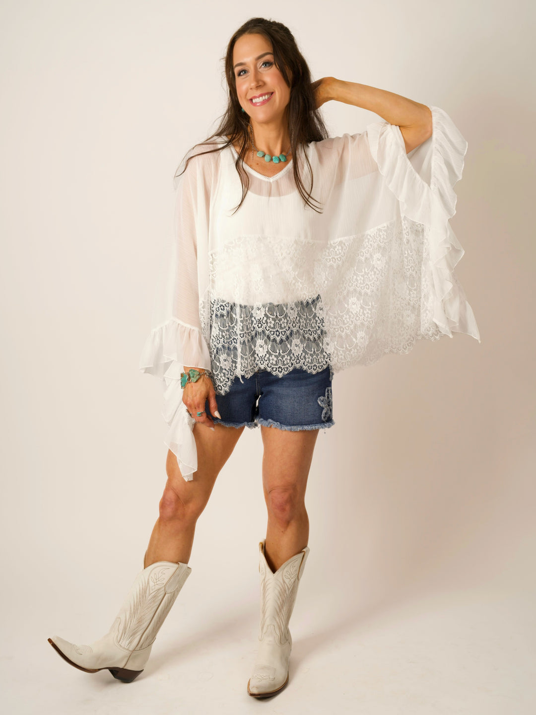 Oversized Bohemian Lace Blouse