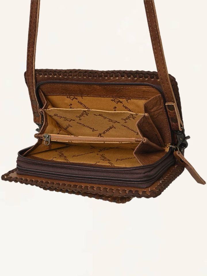 Genuine Hair on Hide Crossbody Clutch Wallet Bag