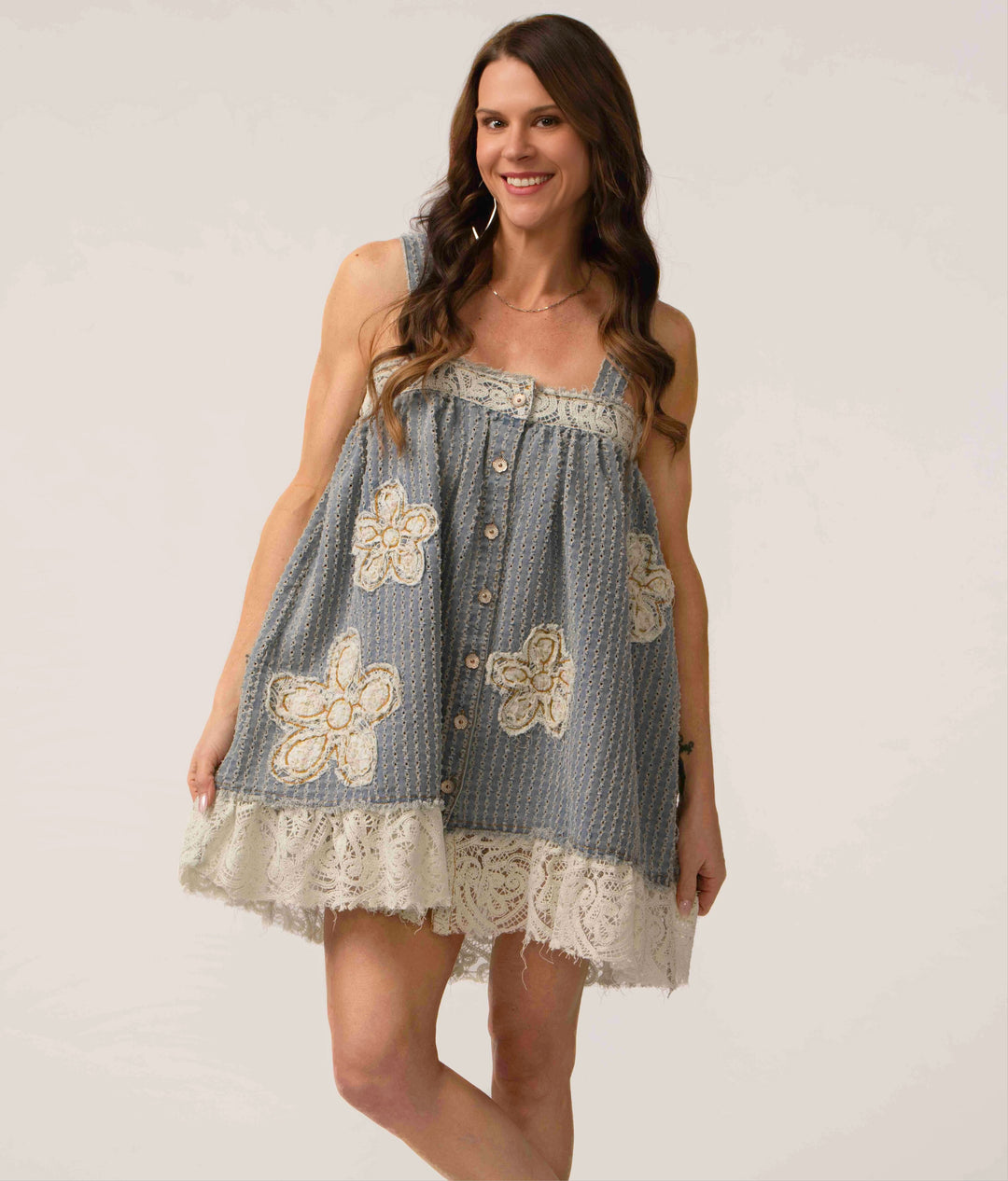 Vintage Charm Denim Dress