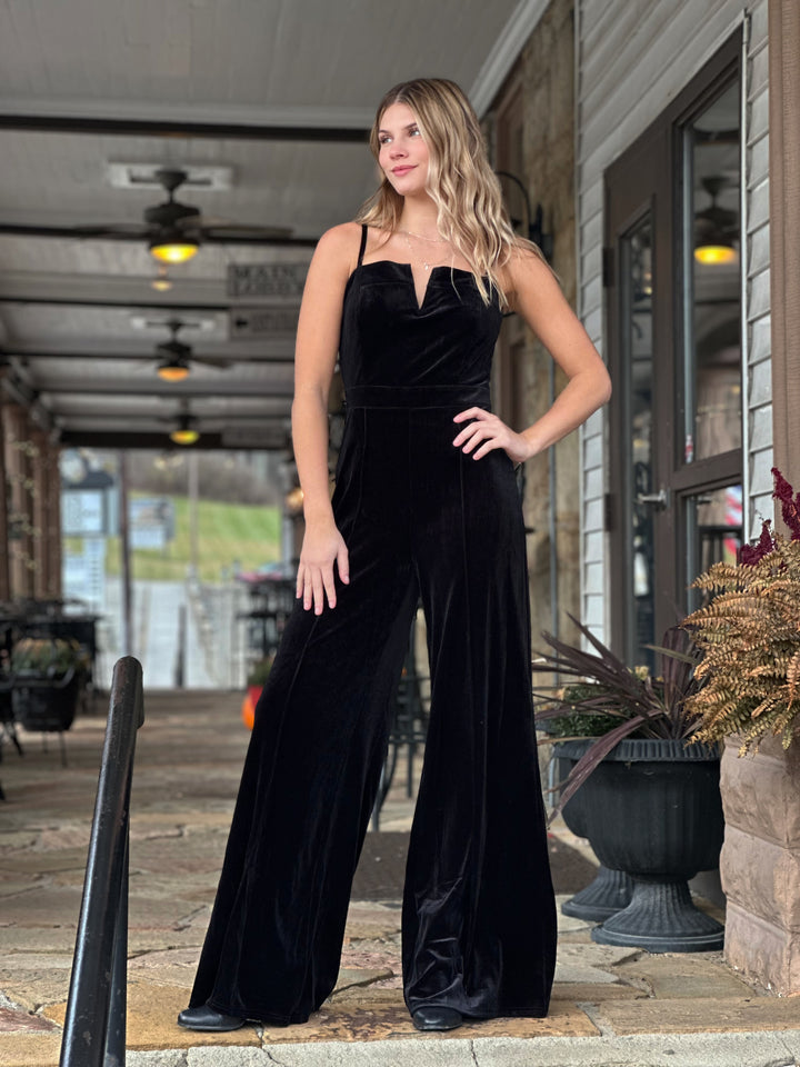 Black Velvet Jumpsuit