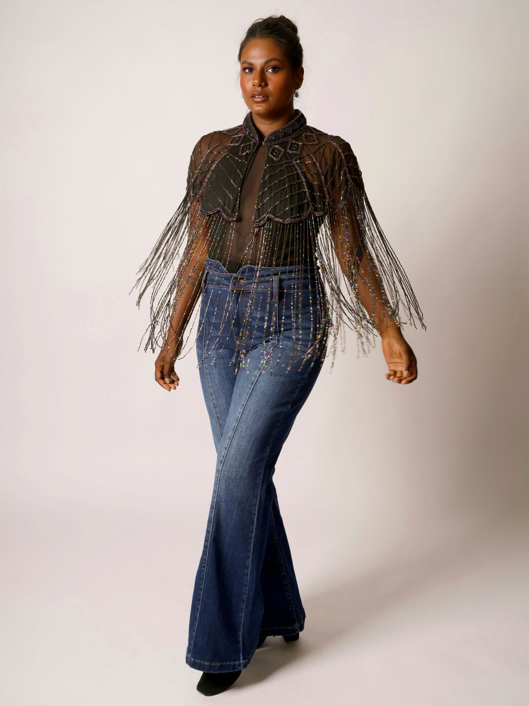 Peacock Beaded Cape