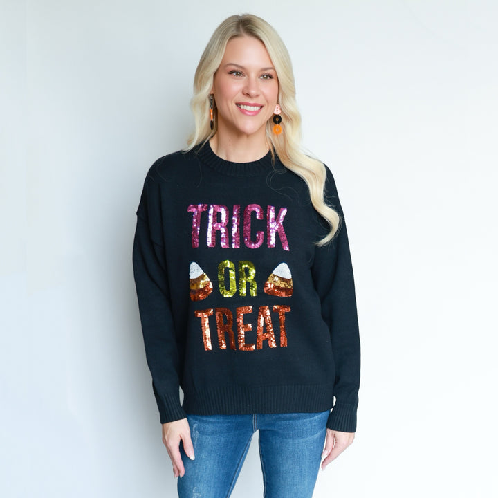 Trick or Treat Sequin Sweater