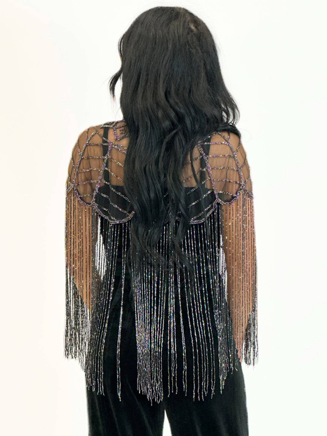Peacock Beaded Cape