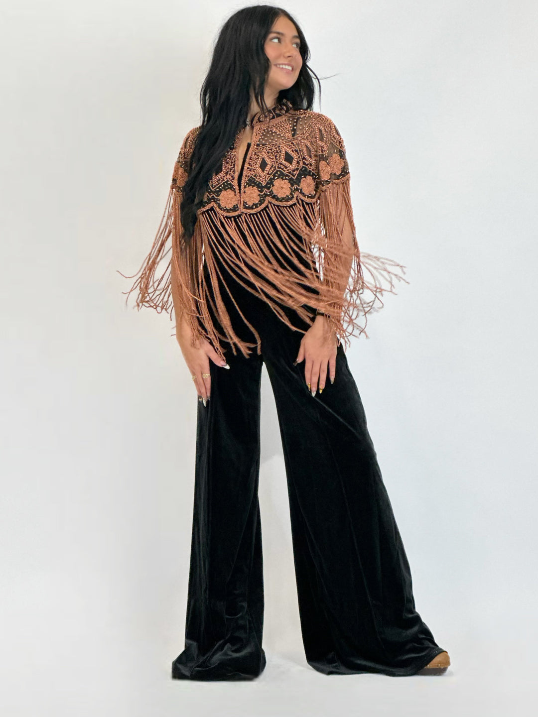 Copper Beaded Cape