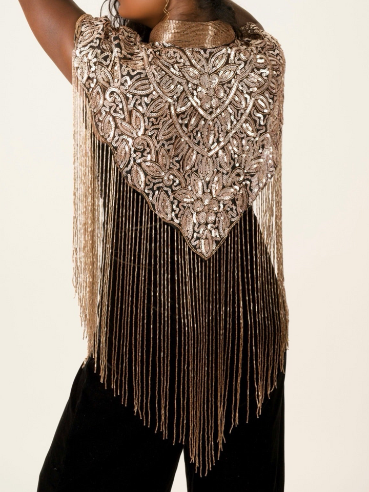 Champagne Beaded Cape