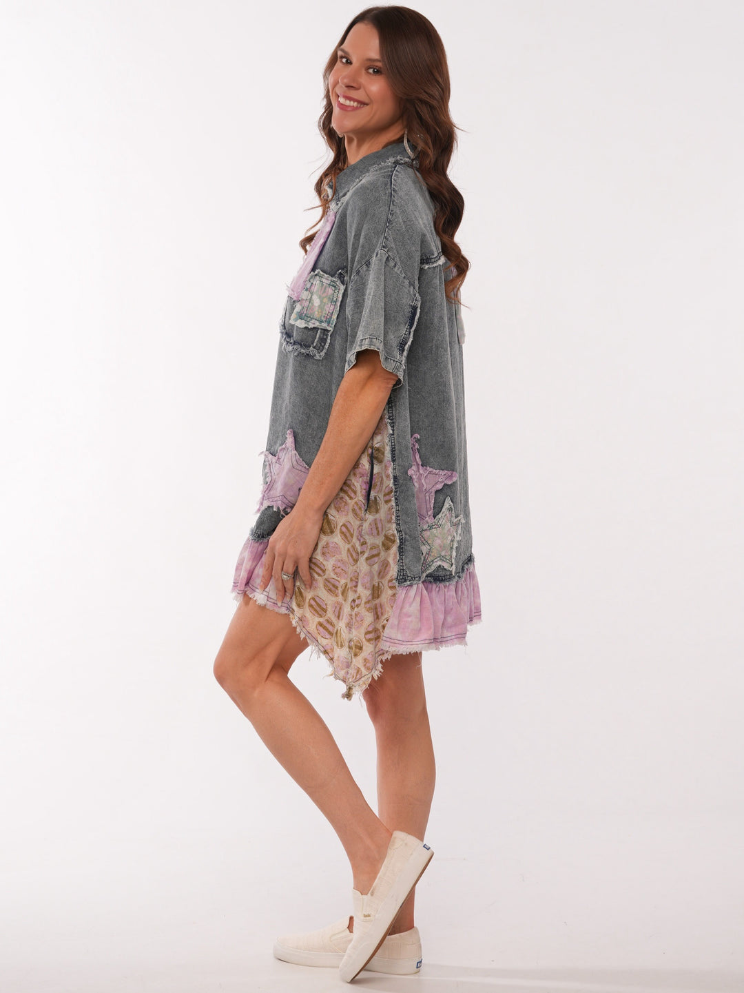 Soft Touch Denim Tunic Shirt / Dress