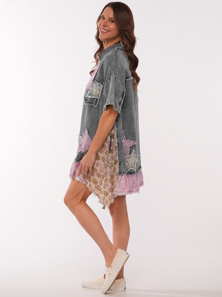 Soft Touch Denim Tunic Shirt / Dress