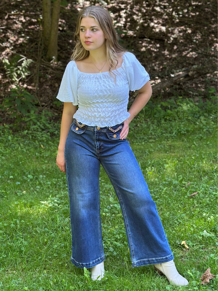 Risen High Waist Samantha Cropped Jeans