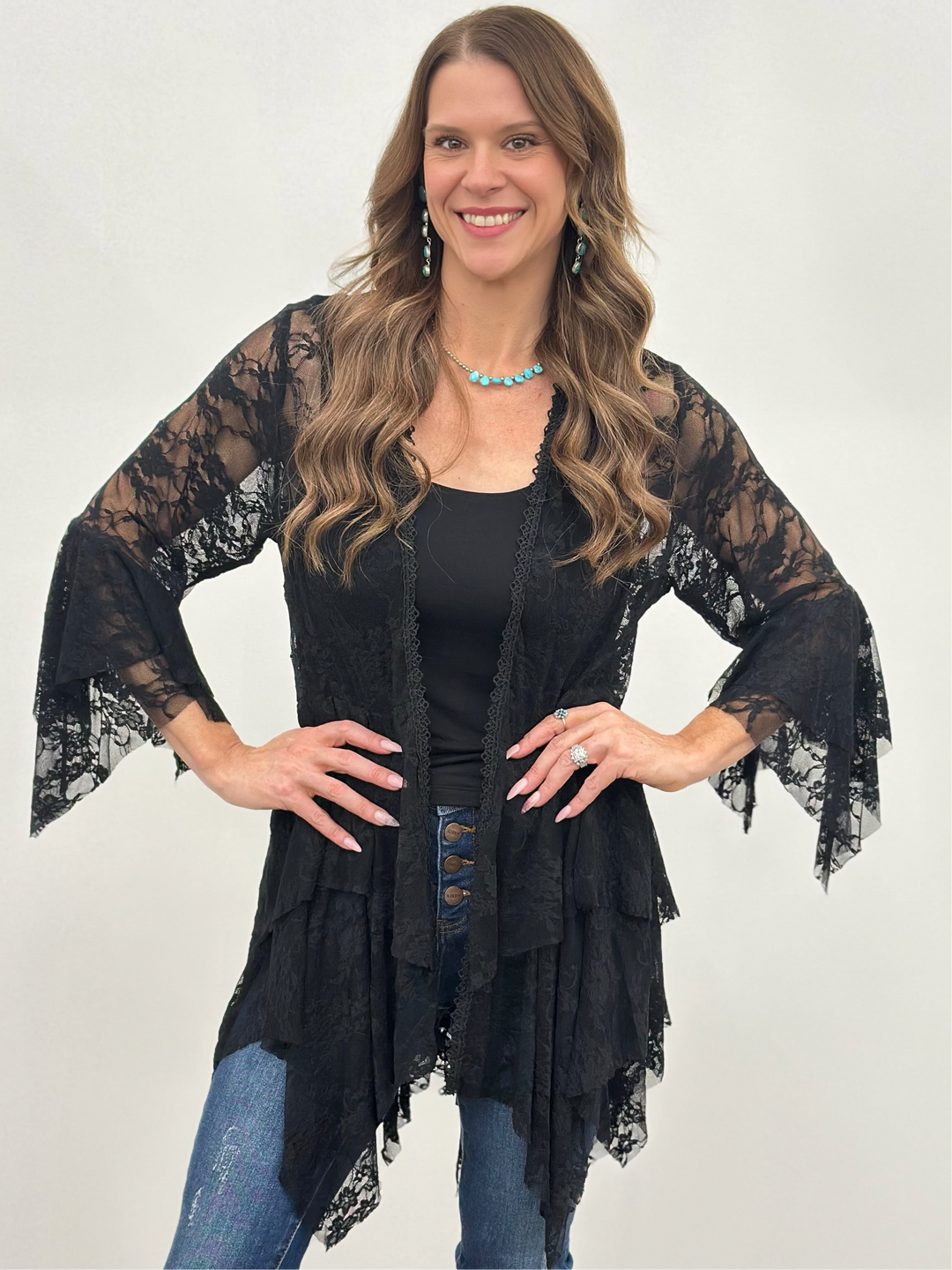 Black Lace Cardigan