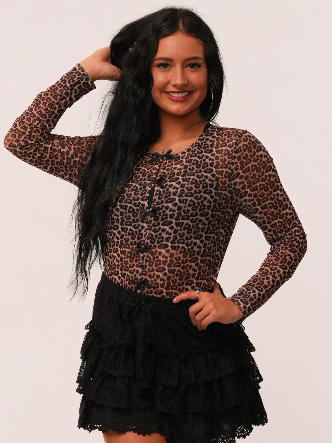 Lace Tiered Ruffle Shorts