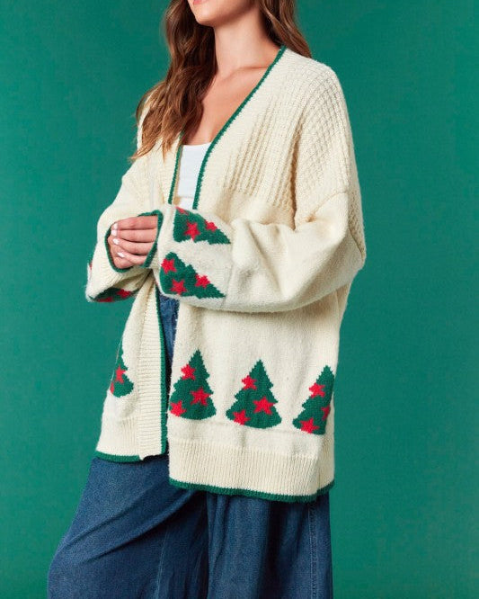 Christmas Trees Sweater Cardigan