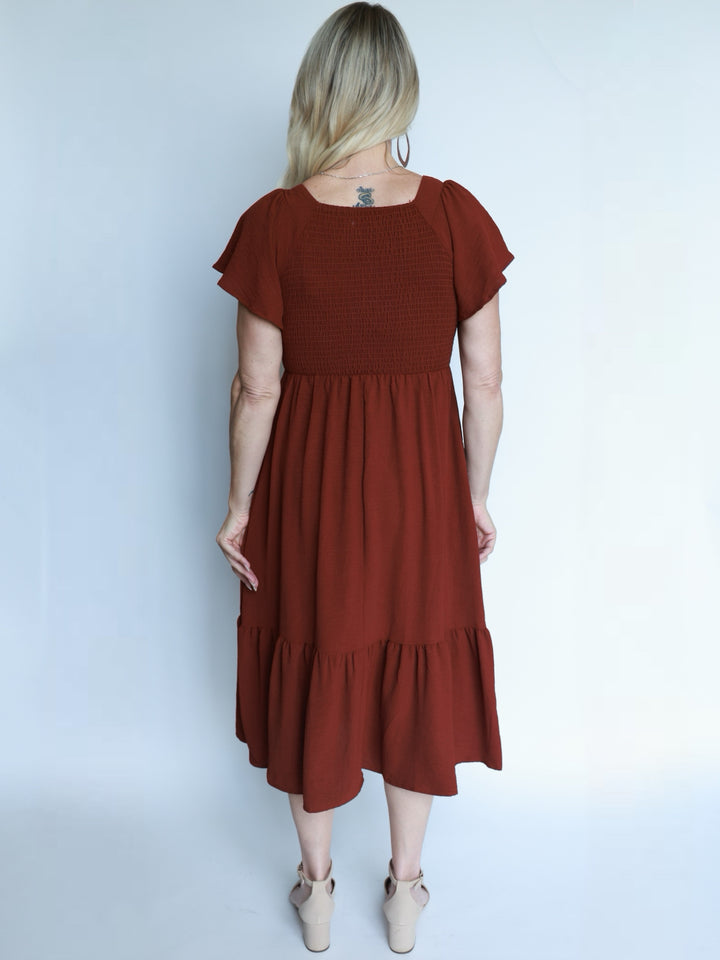 Autumn Spice Midi Dress