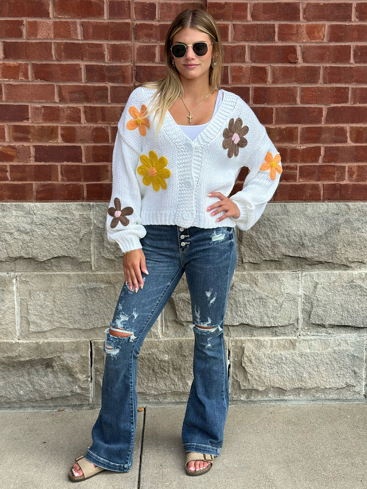 Sunset Petals Button Up Cardigan