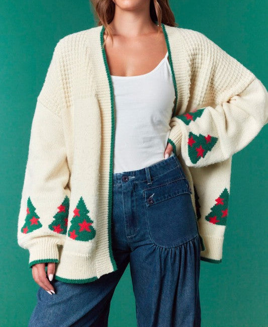 Christmas Trees Sweater Cardigan