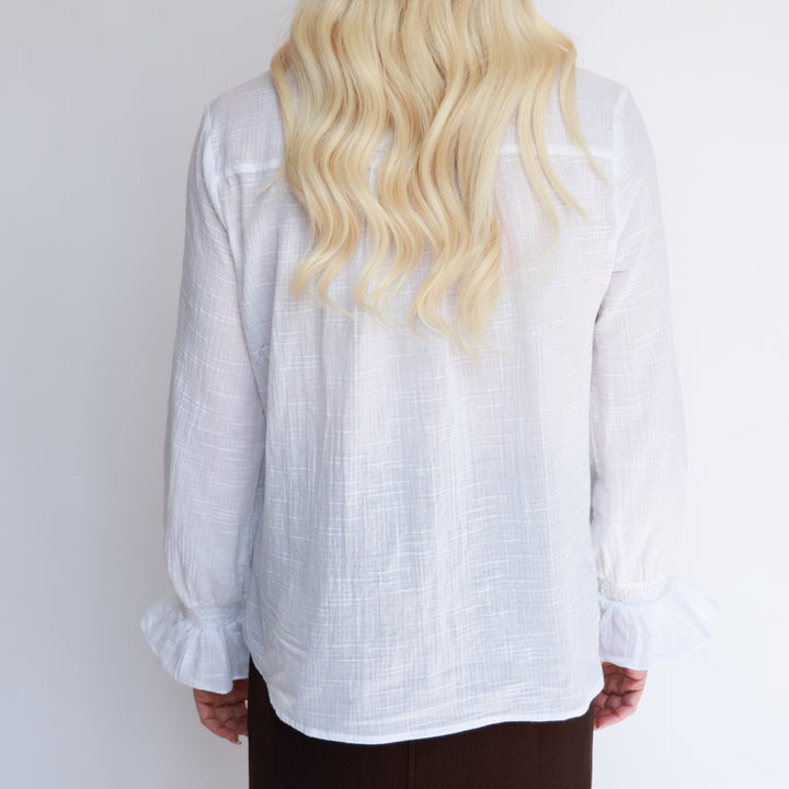 Ruffle my Feathers Button Down Blouse