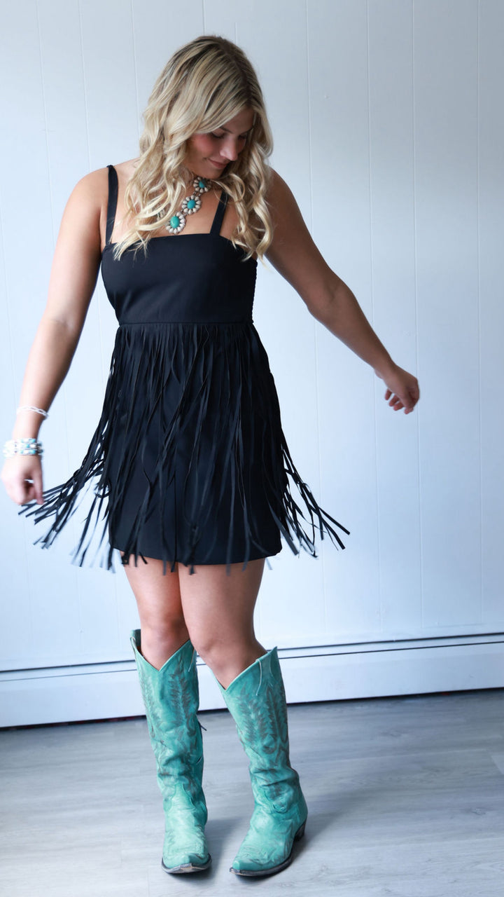 Flirty Fringe Cami Mini Dress