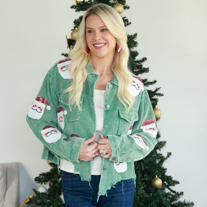 Sequin Santa Corduroy Jacket