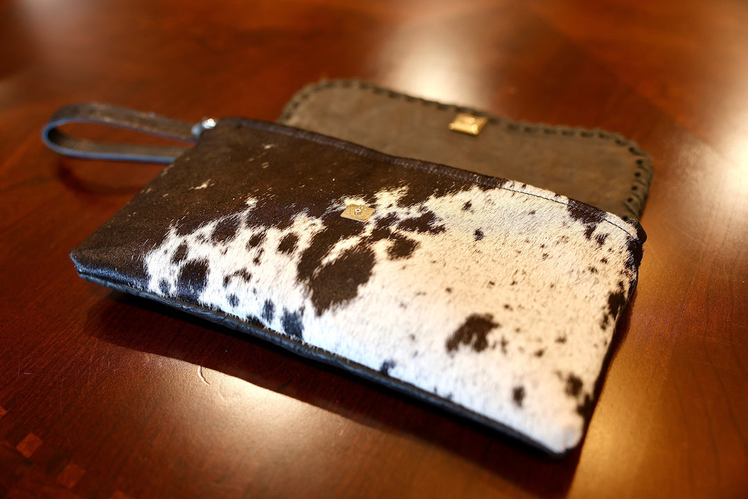 Kurtman 3 Way Crossbody Cowhide Turquoise Pearl Purse