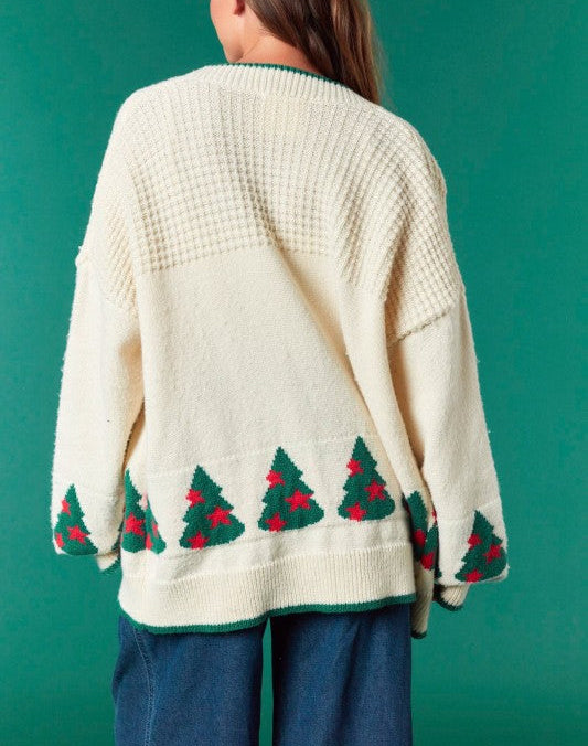 Christmas Trees Sweater Cardigan