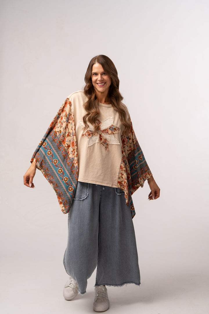 Go With The Flow Poncho Style Top