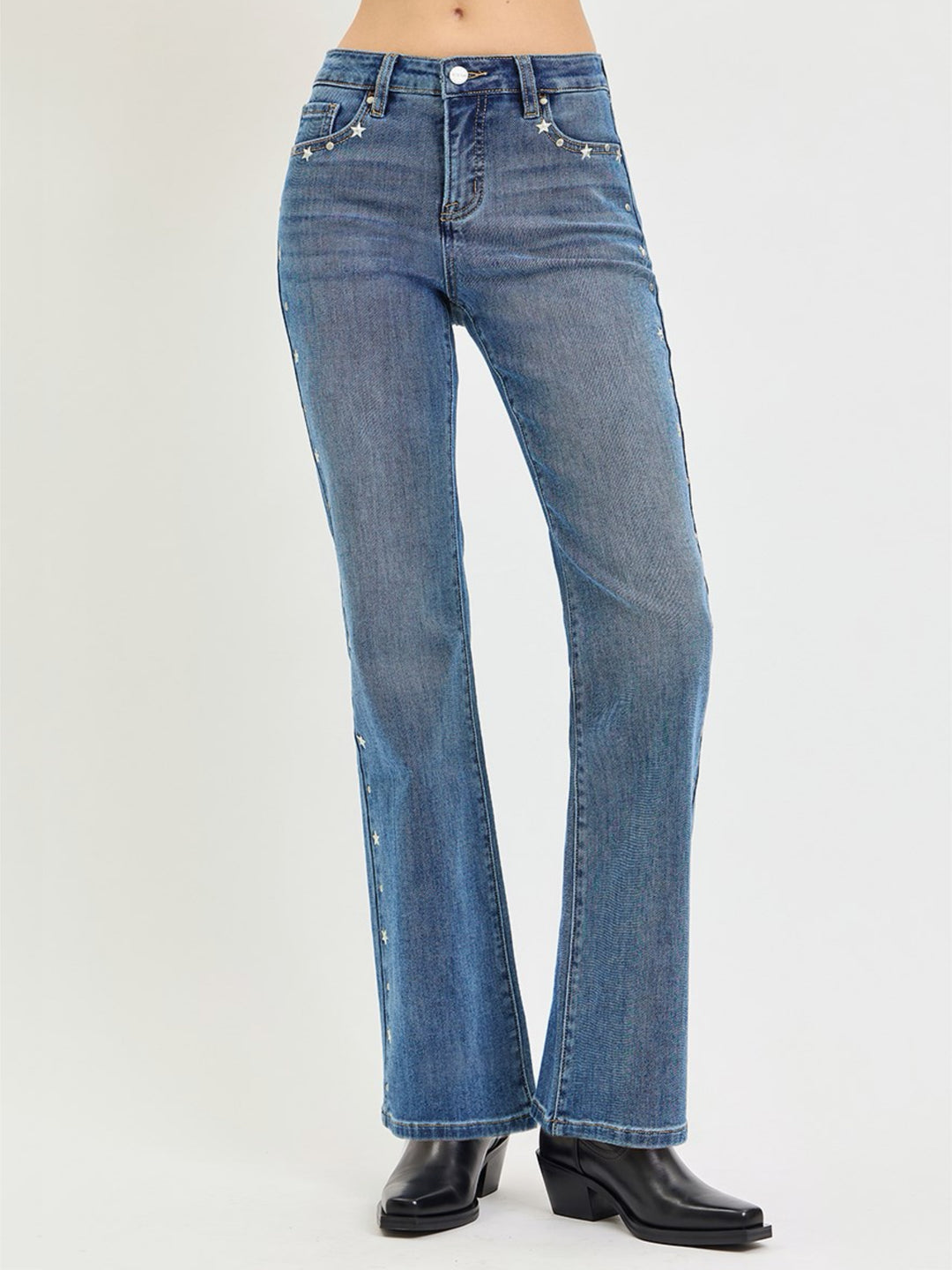 Risen Tummy Control Star Studded Bootcut Jeans