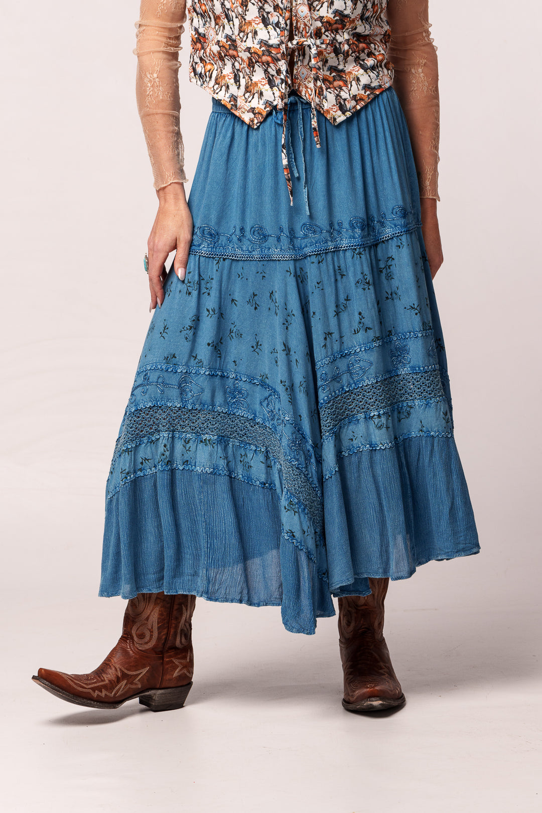 Vintage Cowgirl Maxi Skirt