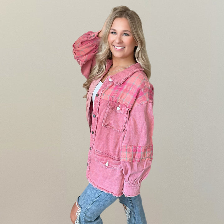 Blush Breeze Shacket - Salt and Grace Boutique