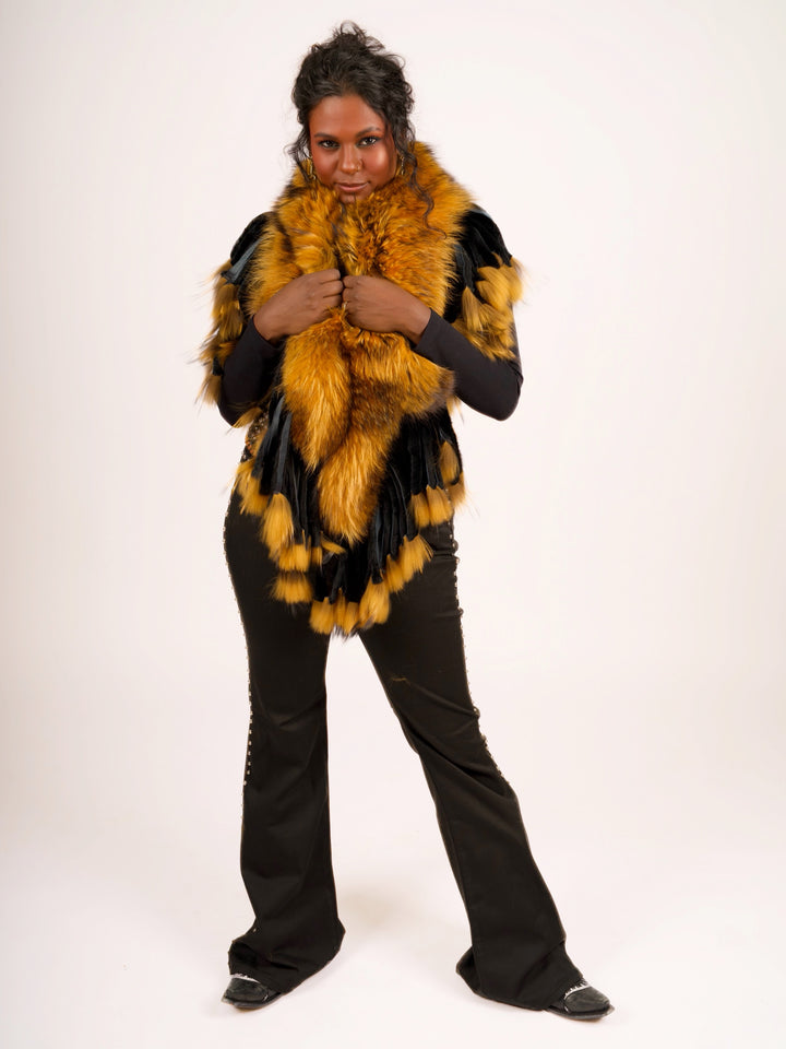 Golden Raccoon Fur Collar