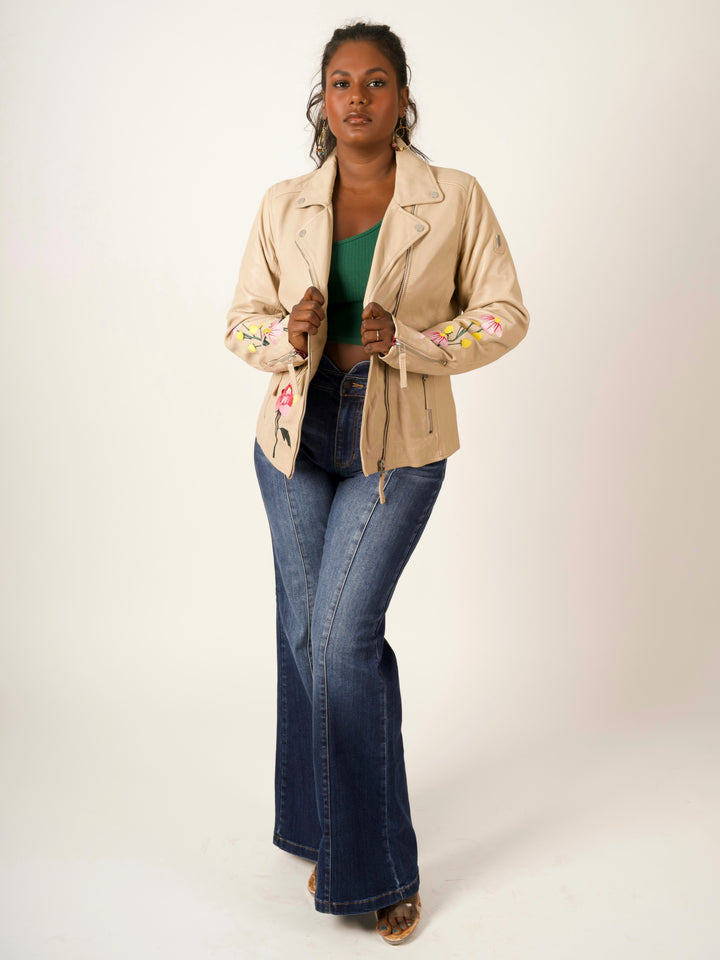 Mauritius Peonie Leather Jacket