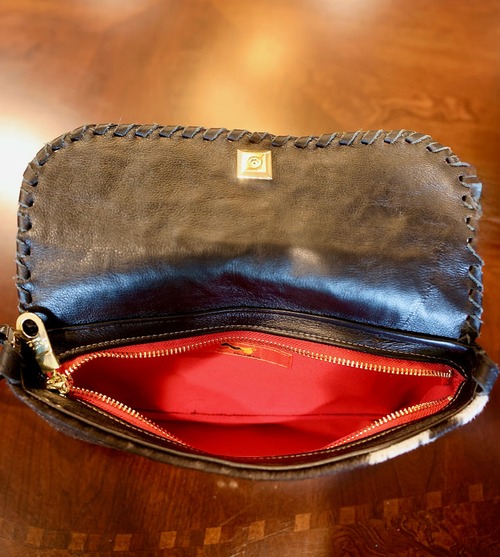 Kurtman 3 Way Crossbody Cowhide Turquoise Pearl Purse