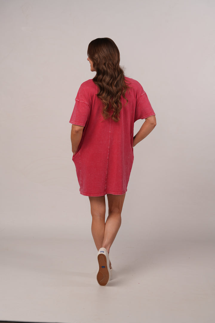 Daisy Mineral Wash T-Shirt Dress