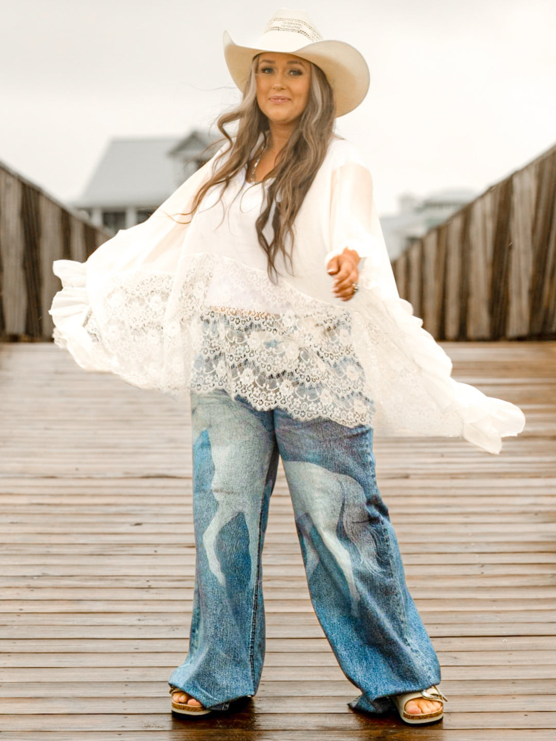 Wild Horse Wide Leg Western Jeans