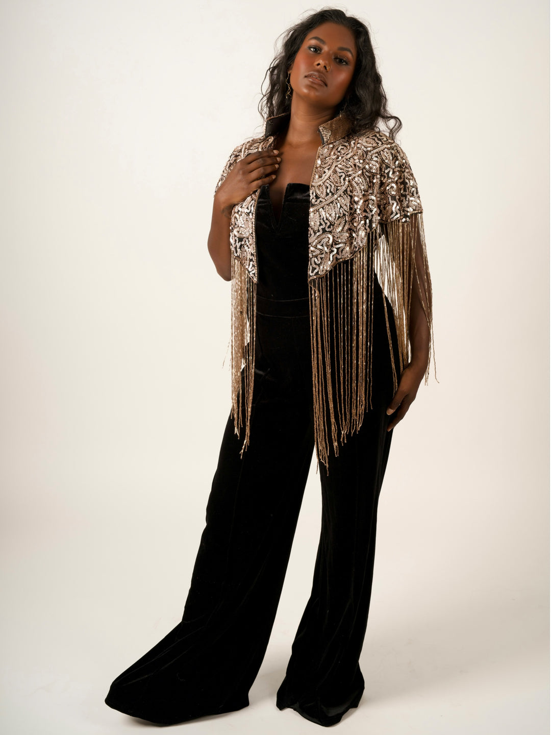 Champagne Beaded Cape
