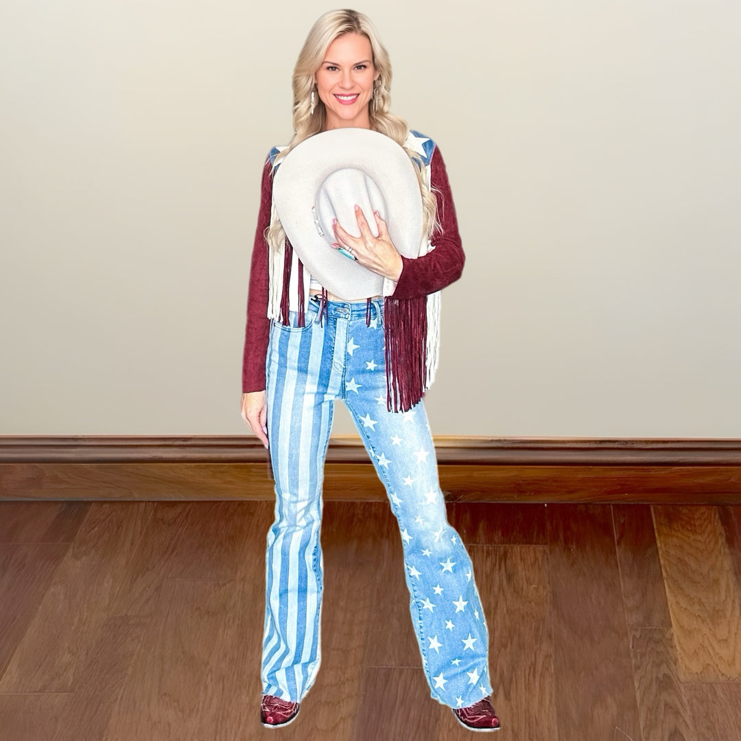 Judy Blue Stars and Stripe Flares