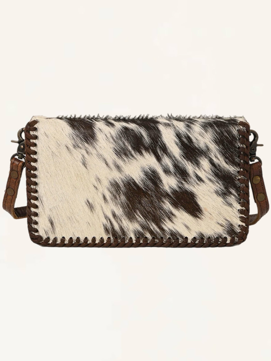 Genuine Hair on Hide Crossbody Clutch Wallet Bag
