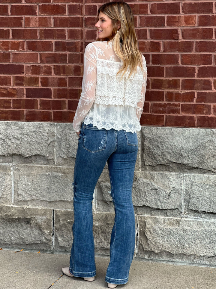 Desire Lace Ruffled Blouse